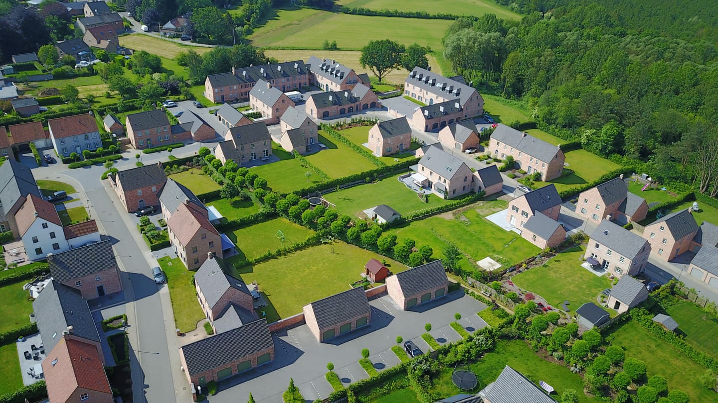 Vue aérienne du quartier Le Chabut à Hamme-Mille